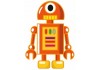 Sticker Enfant Robot Orangé