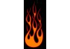 Sticker flamme orange