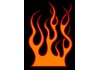 Sticker flamme orange