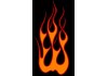 Sticker flamme orange