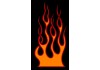 Sticker flamme orange