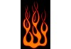 Sticker flamme orange