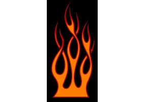 Sticker flamme orange