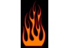 Sticker flamme orange