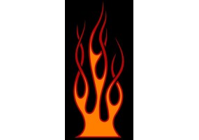 Sticker flamme orange