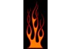 Sticker flamme orange