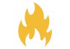 Sticker flamme jaune