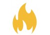 Sticker flamme jaune