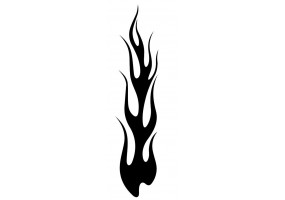 Sticker flamme noir