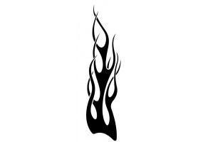 Sticker mural flamme noir