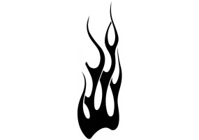 Sticker flamme noir