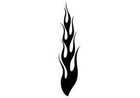 Sticker flamme noir mural