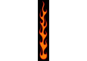 Sticker mural flamme orange