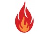 Sticker flamme rouge et orange