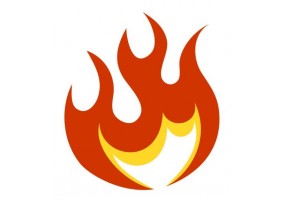 Sticker flamme rouge jaune