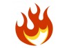 Sticker flamme rouge jaune