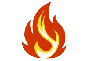 Sticker mural flamme rouge