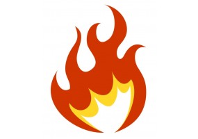 Autocollant flamme mural