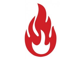 Autocollant flamme rouge