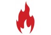 Stickers muraux flamme rouge