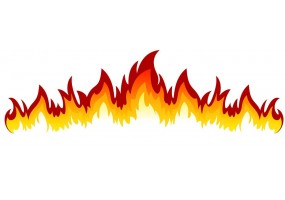 Sticker mural voiture flamme