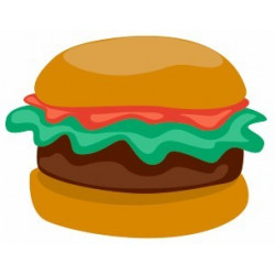 Sticker enfant Aliment Hamburger