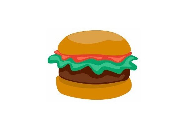 Sticker enfant Aliment Hamburger 