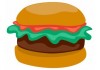 Sticker enfant Aliment Hamburger