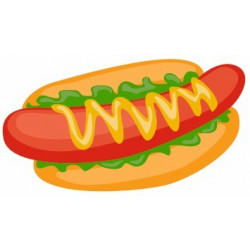 Sticker enfant Aliment Hot Dog