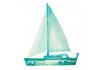 Sticker marin bateau aquarelle