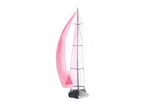 Sticker marin bateau rose