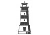 Sticker marin phare noir et blanc