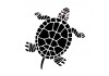 Autocollant mural theme marin tortue