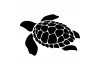 Sticker marin tortue noir et blanc