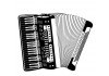 Sticker musique instrument accordéon 