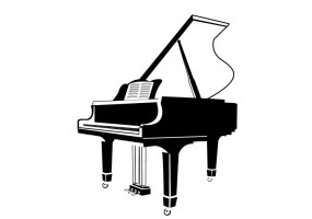 Sticker musique instrument piano