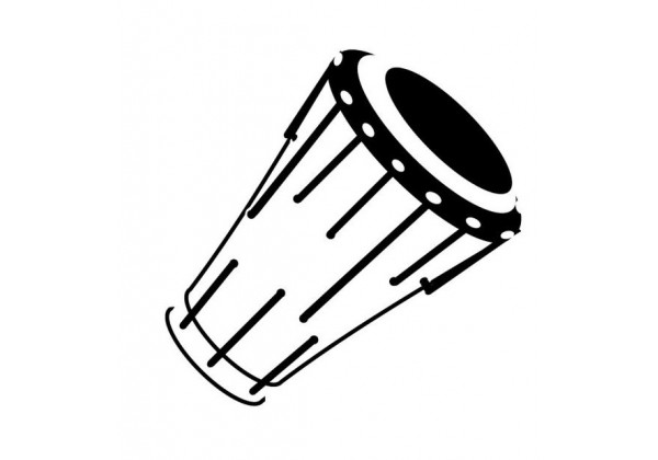 Sticker musique instrument tam-tam 