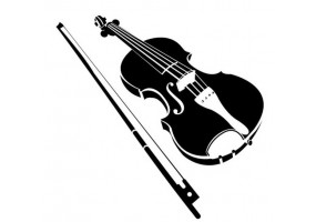 Sticker musique instrument violon