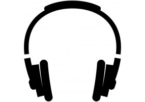 Sticker musique casque