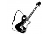 Sticker musique guitare noire et blanche