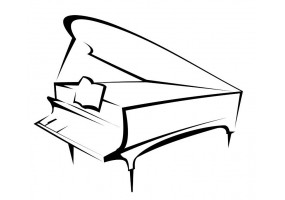 Sticker musique piano