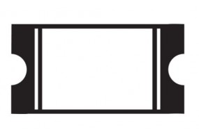 Sticker forme ticket bobine de film
