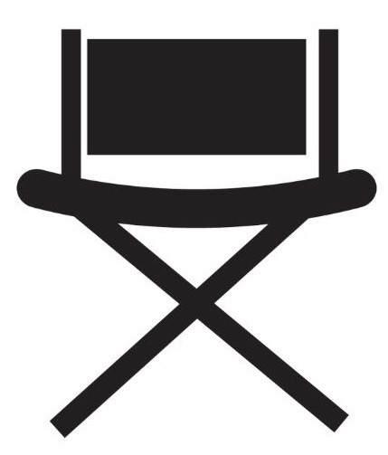 Chaise de producteur de cinema autocollant adhésif sticker logo 1 
