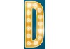 Autocollant lettre jaune D