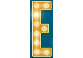 Autocollant lettre E style ciné