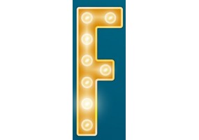 Sticker lettre jaune F