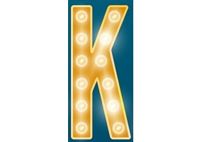 Sticker cinéma K lettre jaune