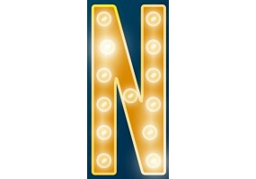 Sticker lettre N pour ciné