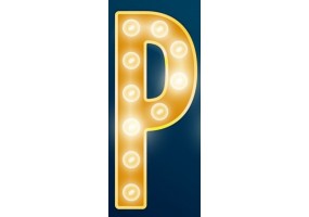Sticker cinéma lettre P