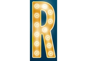 Sticker cinéma lettre R deco